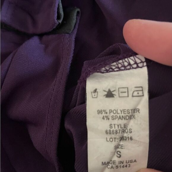 Trendyland purple sleeveless ruffled bodycon bodysuit sz S - Picture 8 of 8